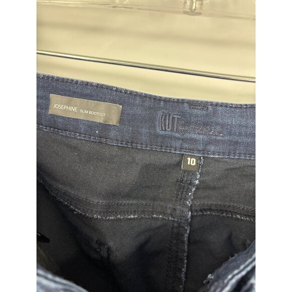 Kut From The Kloth Josephine Slim Bootcut Jean Indigo Blue Size 10 - Picture 4 of 5